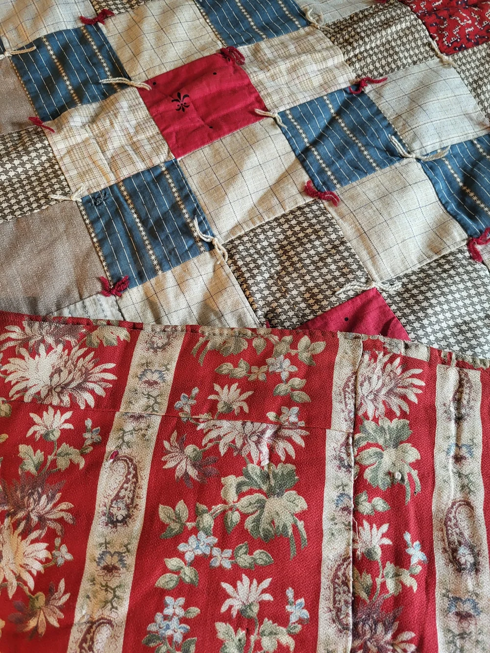 1930 Americana Nine Patch Quilt Comforter Dated/Signed